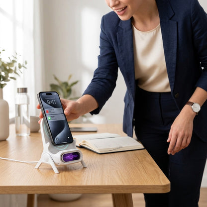 Wireless Charger Stand with Mini Chair Design