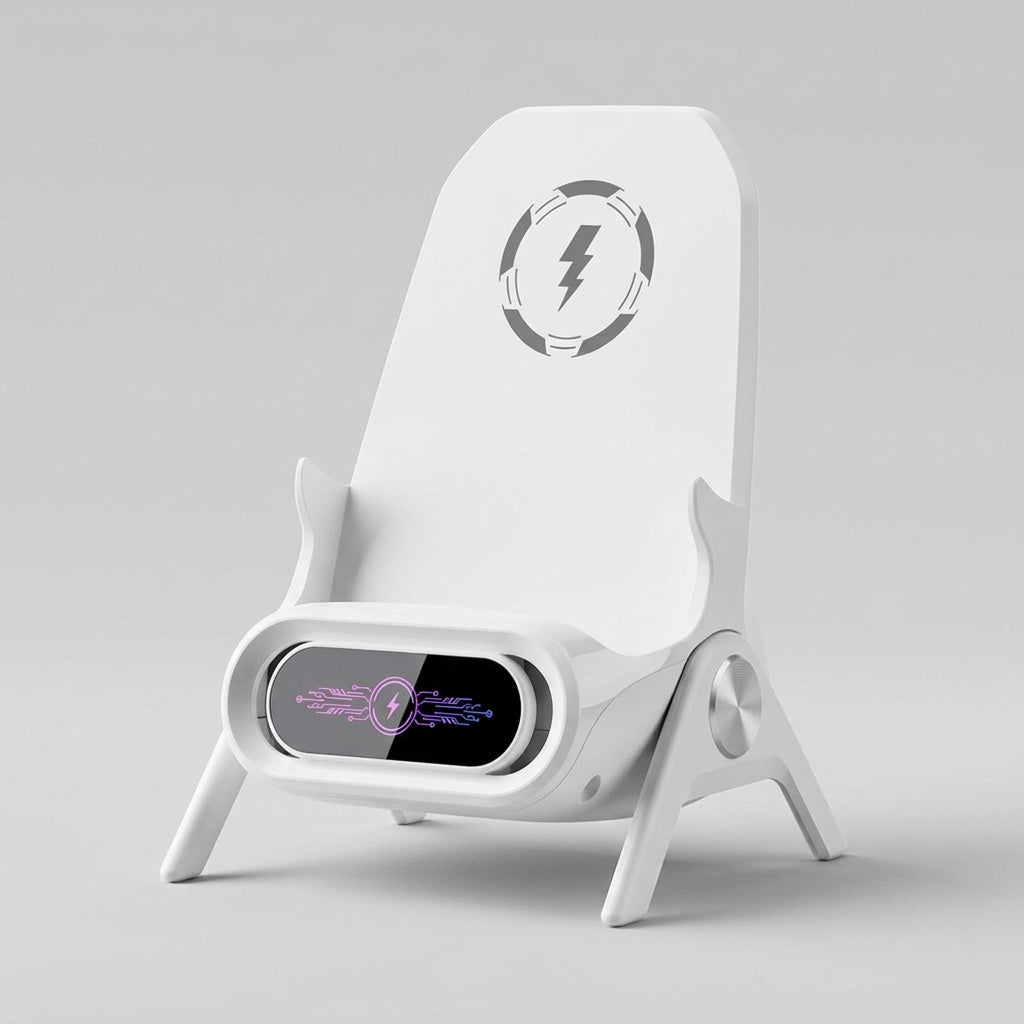 Wireless Charger Stand with Mini Chair Design