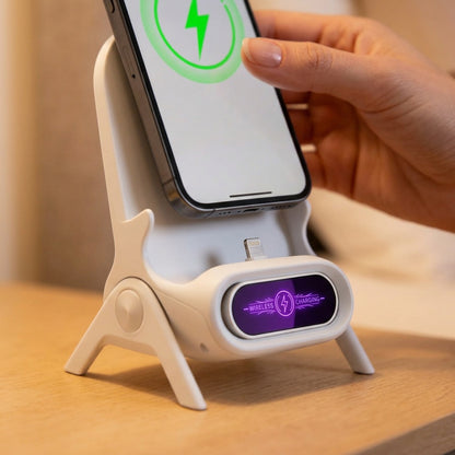 Wireless Charger Stand with Mini Chair Design