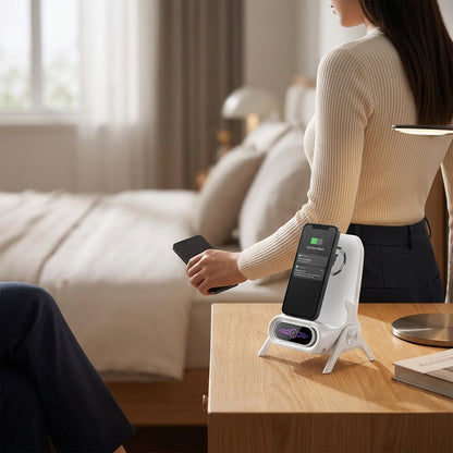 Wireless Charger Stand with Mini Chair Design